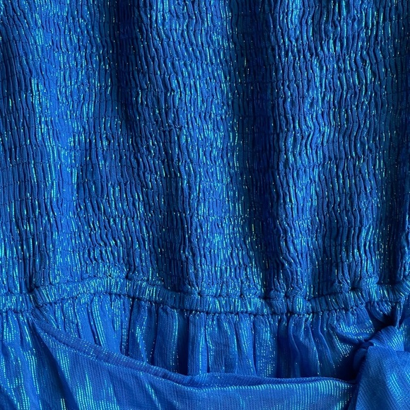 NWT Sundress x Revolve Zuri Calvi Ocean
Blue Metallic Shimmer Dress XS/S - Picture 8 of 13